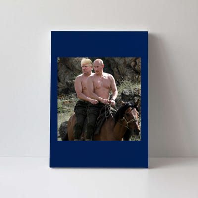 Putin Trump Riding Horse | Russia Tee Canvas