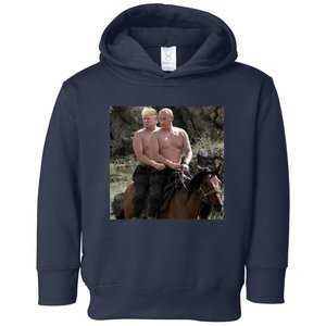 Putin Trump Riding Horse | Russia Tee Toddler Hoodie