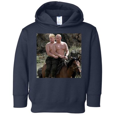 Putin Trump Riding Horse | Russia Tee Toddler Hoodie