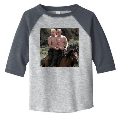 Putin Trump Riding Horse | Russia Tee Toddler Fine Jersey T-Shirt