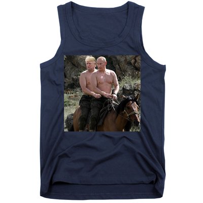 Putin Trump Riding Horse | Russia Tee Tank Top