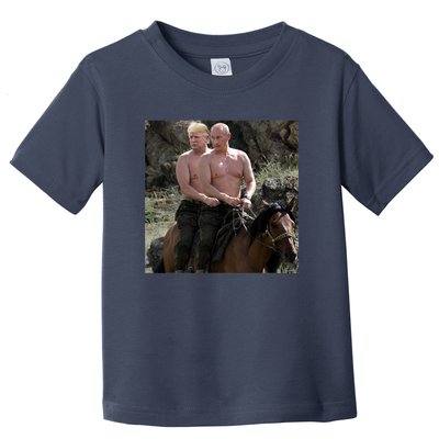 Putin Trump Riding Horse | Russia Tee Toddler T-Shirt