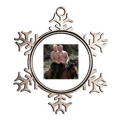 Putin Trump Riding Horse | Russia Tee Metallic Star Ornament