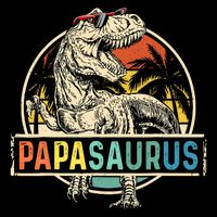 Papasaurus T Rex Papa Dinosaur Grandpa Saurus Fathers Day Wool Snapback Cap