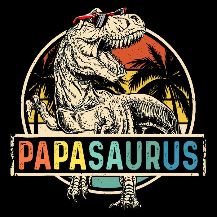 Papasaurus T Rex Papa Dinosaur Grandpa Saurus Fathers Day Wool Snapback Cap