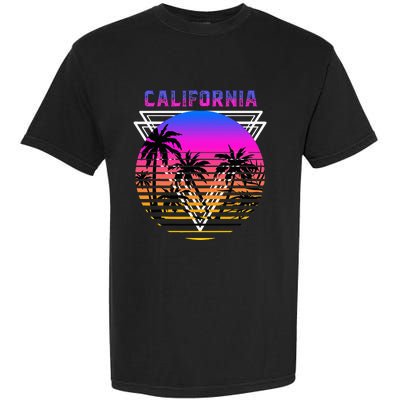 Palm Trees Retro Cali Long Beach Vintage Tropical California Garment-Dyed Heavyweight T-Shirt