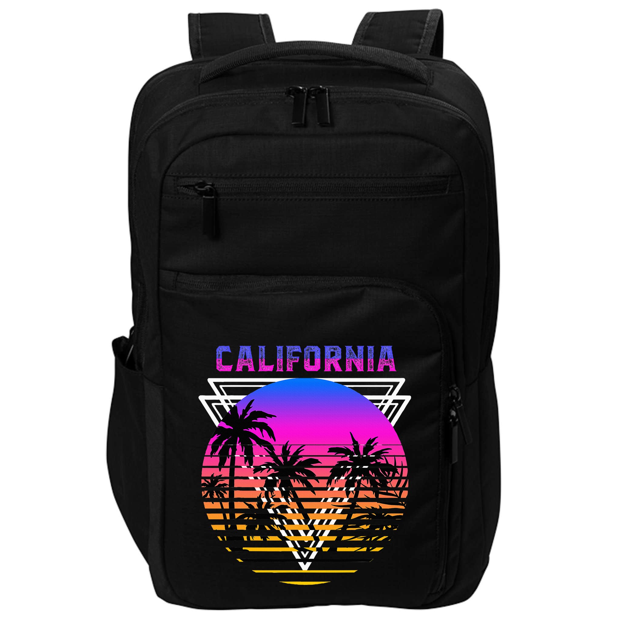 Palm Trees Retro Cali Long Beach Vintage Tropical California Impact Tech Backpack