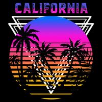 Palm Trees Retro Cali Long Beach Vintage Tropical California Backpack