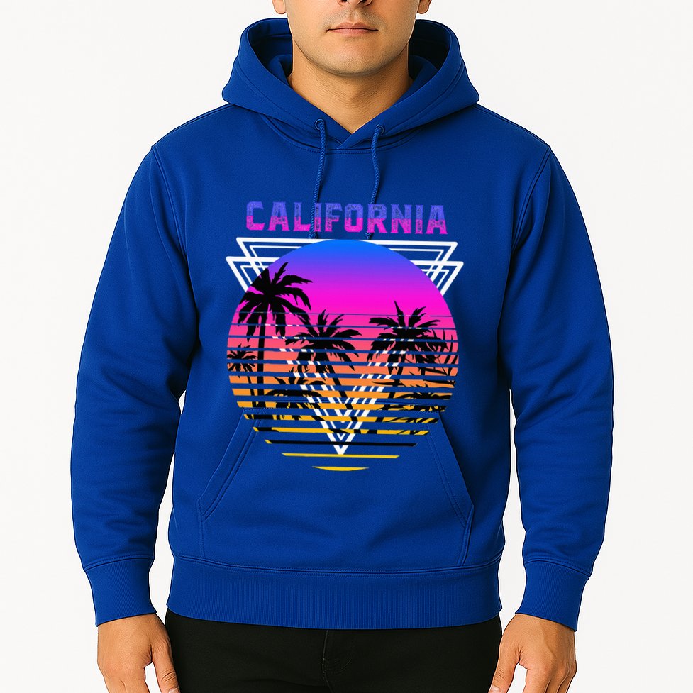 Palm Trees Retro Cali Long Beach Vintage Tropical California Hoodie