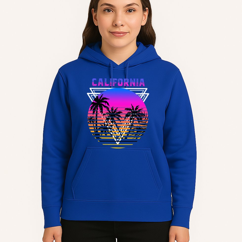 Palm Trees Retro Cali Long Beach Vintage Tropical California Hoodie