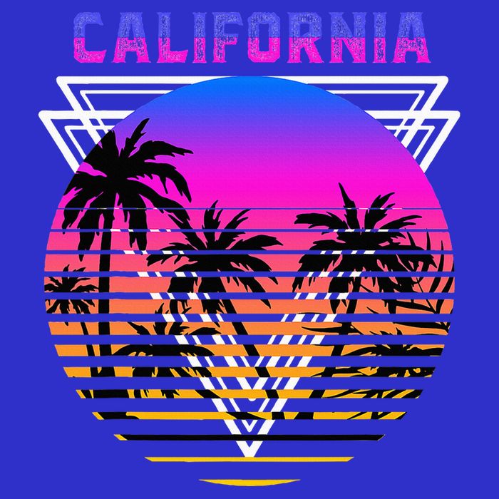 Palm Trees Retro Cali Long Beach Vintage Tropical California Hoodie