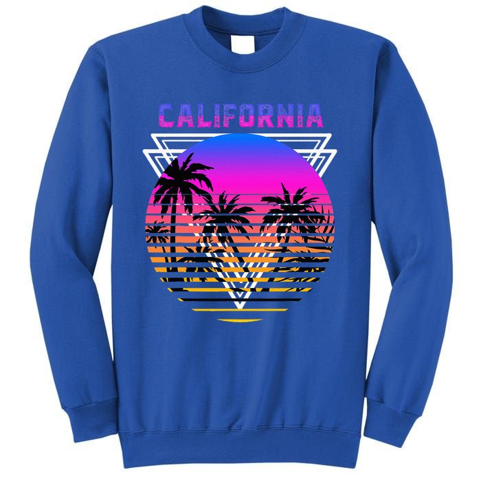 Palm Trees Retro Cali Long Beach Vintage Tropical California Sweatshirt