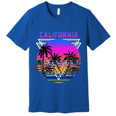 Palm Trees Retro Cali Long Beach Vintage Tropical California Premium T-Shirt