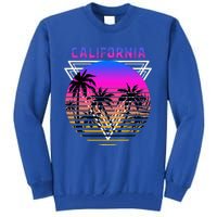 Palm Trees Retro Cali Long Beach Vintage Tropical California Tall Sweatshirt