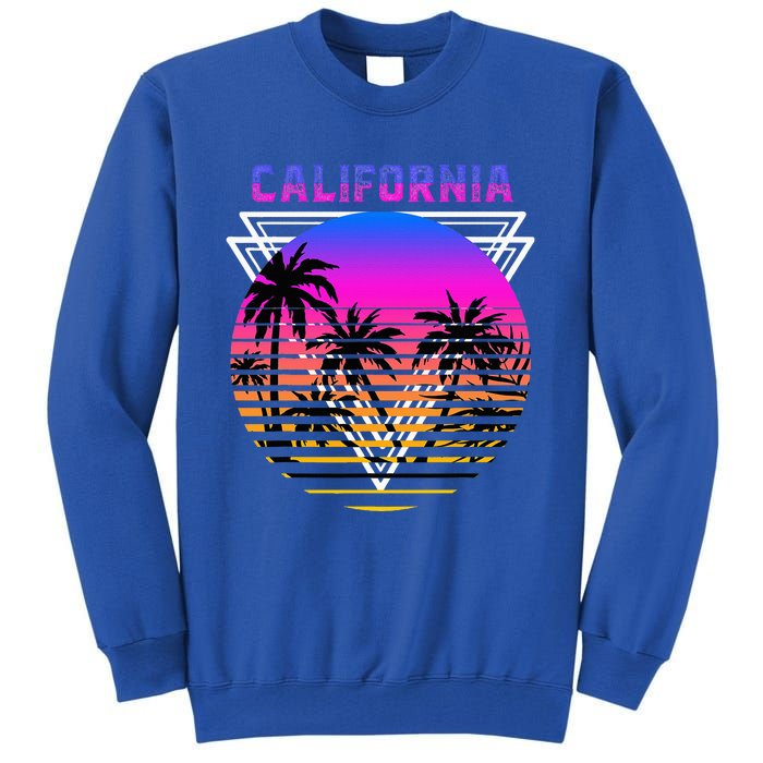 Palm Trees Retro Cali Long Beach Vintage Tropical California Tall Sweatshirt