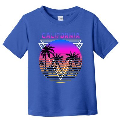 Palm Trees Retro Cali Long Beach Vintage Tropical California Toddler T-Shirt