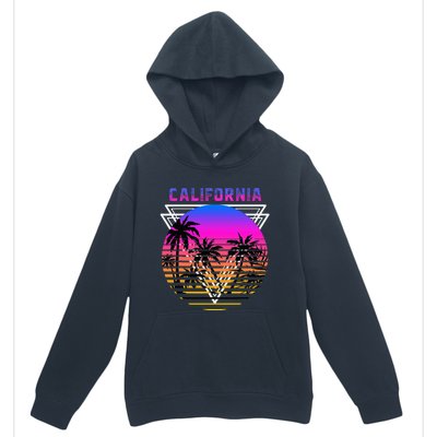 Palm Trees Retro Cali Long Beach Vintage Tropical California Urban Pullover Hoodie