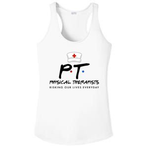 Physical Therapists Risking Our Lives Everyday Ladies PosiCharge Competitor Racerback Tank