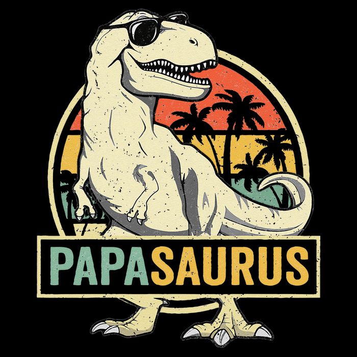 Papasaurus T Rex Dinosaur Papa Saurus Family Matching Flexfit Unipanel Trucker Cap