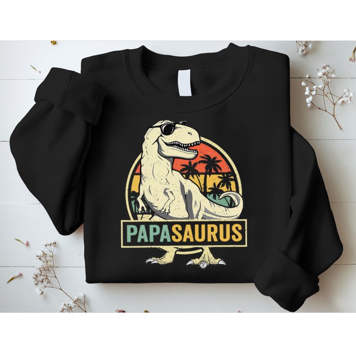 Papasaurus T Rex Dinosaur Papa Saurus Family Matching Sweatshirt