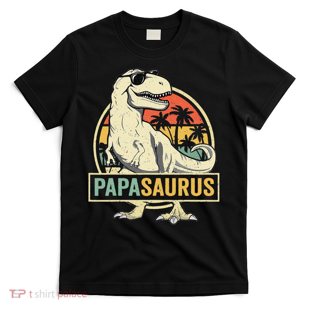 Papasaurus T Rex Dinosaur Papa Saurus Family Matching T-Shirt