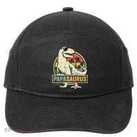Papasaurus T Rex Dinosaur Papa Saurus Family Matching 7-Panel Snapback Hat