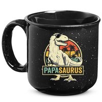 Papasaurus T Rex Dinosaur Papa Saurus Family Matching 15oz Campfire Ceramic Mug