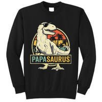 Papasaurus T Rex Dinosaur Papa Saurus Family Matching Tall Sweatshirt