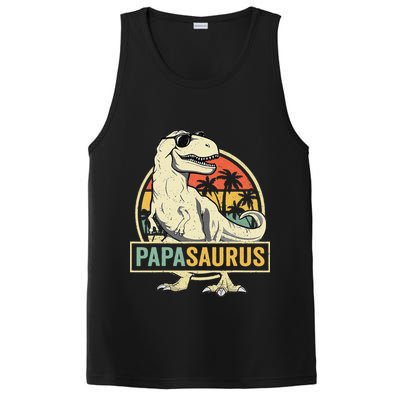 Papasaurus T Rex Dinosaur Papa Saurus Family Matching PosiCharge Competitor Tank