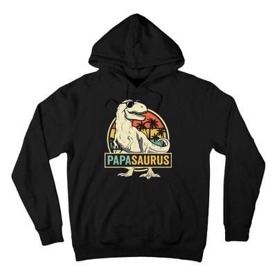 Papasaurus T Rex Dinosaur Papa Saurus Family Matching Tall Hoodie