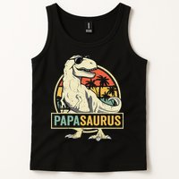 Papasaurus T Rex Dinosaur Papa Saurus Family Matching Tank Top