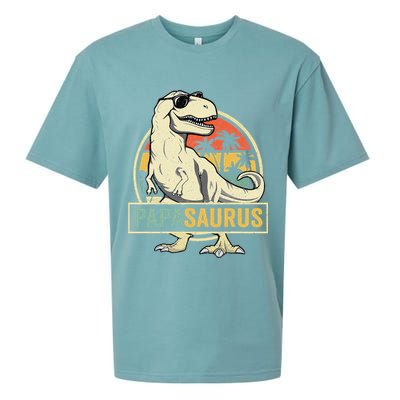 Papasaurus T Rex Dinosaur Papa Saurus Family Matching Sueded Cloud Jersey T-Shirt