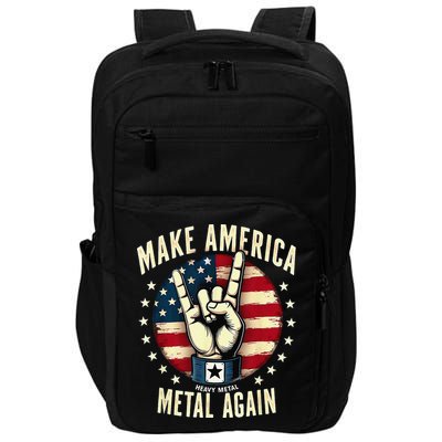 Patriotic Trump Rock Hand Make America Metal Again Impact Tech Backpack