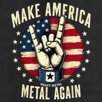 Patriotic Trump Rock Hand Make America Metal Again Beanie