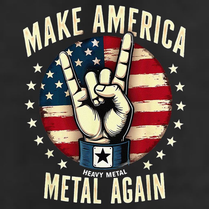 Patriotic Trump Rock Hand Make America Metal Again Beanie