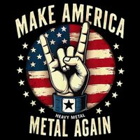 Patriotic Trump Rock Hand Make America Metal Again Toddler T-Shirt