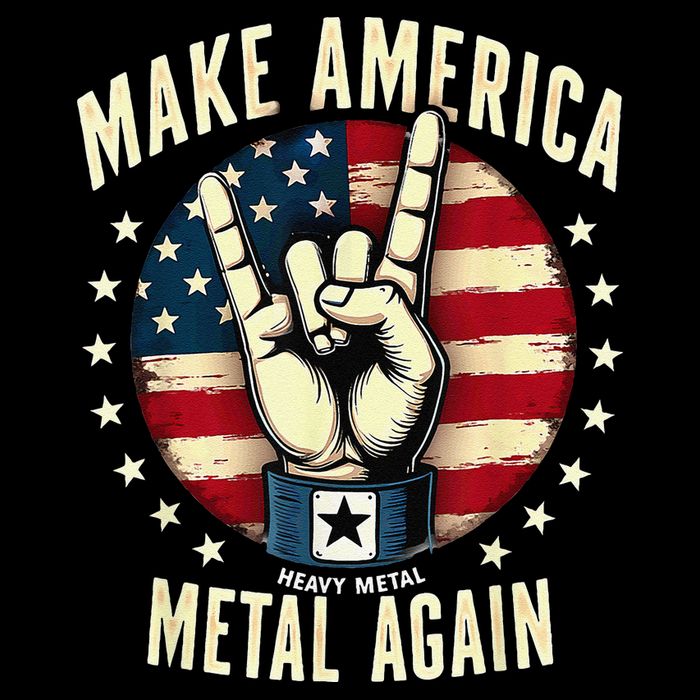 Patriotic Trump Rock Hand Make America Metal Again Toddler T-Shirt