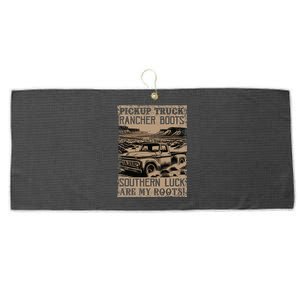 Pickup Truck Rancher Boots Southern Luck Large Microfiber Waffle Golf Towel