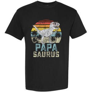 Papasaurus T Rex Dinosaur Papa Saurus Family Matching Garment-Dyed Heavyweight T-Shirt