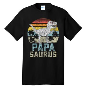 Papasaurus T Rex Dinosaur Papa Saurus Family Matching Tall T-Shirt