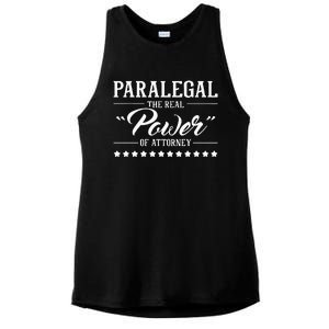 Paralegal The Real Power Of Attorney Attorney Assistant Ladies PosiCharge Tri-Blend Wicking Tank