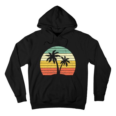 Palm Tree Retro Tropical Beach Hoodie