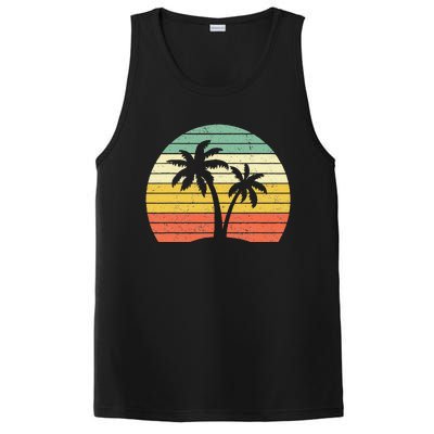 Palm Tree Retro Tropical Beach PosiCharge Competitor Tank