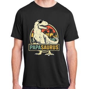 Papasaurus T Rex Dinosaur Papa Saurus Family Matching Adult ChromaSoft Performance T-Shirt