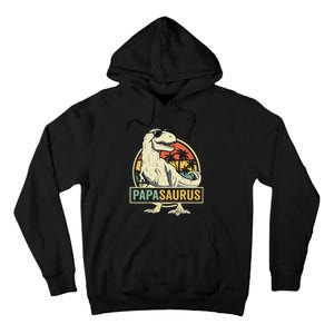 Papasaurus T Rex Dinosaur Papa Saurus Family Matching Tall Hoodie