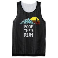 Poop Then Run! Funny Trail Running Graphic Mesh Reversible Basketball Jersey Tank