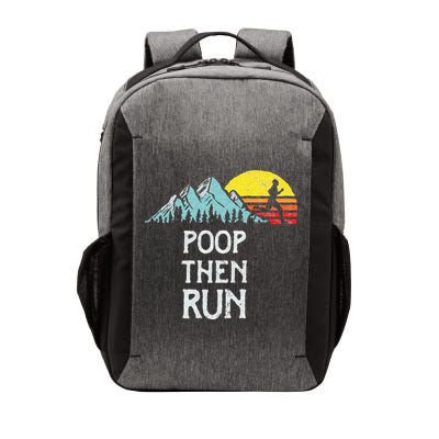 Poop Then Run! Funny Trail Running Graphic Vector Backpack