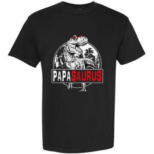 PAPAsaurus T rex Dinosaur Funny PAPA Saurus Family Matching Garment-Dyed Heavyweight T-Shirt