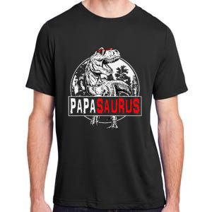 PAPAsaurus T rex Dinosaur Funny PAPA Saurus Family Matching Adult ChromaSoft Performance T-Shirt