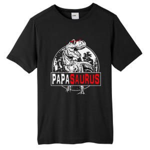 PAPAsaurus T rex Dinosaur Funny PAPA Saurus Family Matching Tall Fusion ChromaSoft Performance T-Shirt